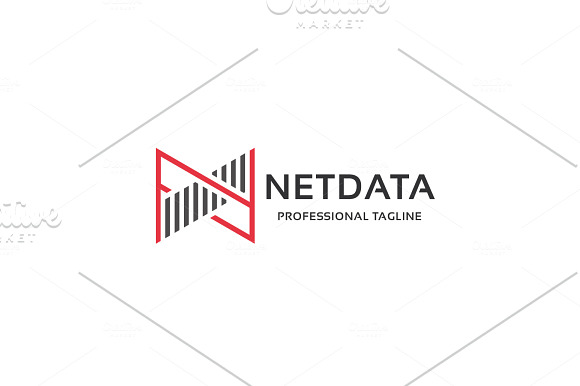 Net Data Letter N Logo in Logo Templates - product preview 3