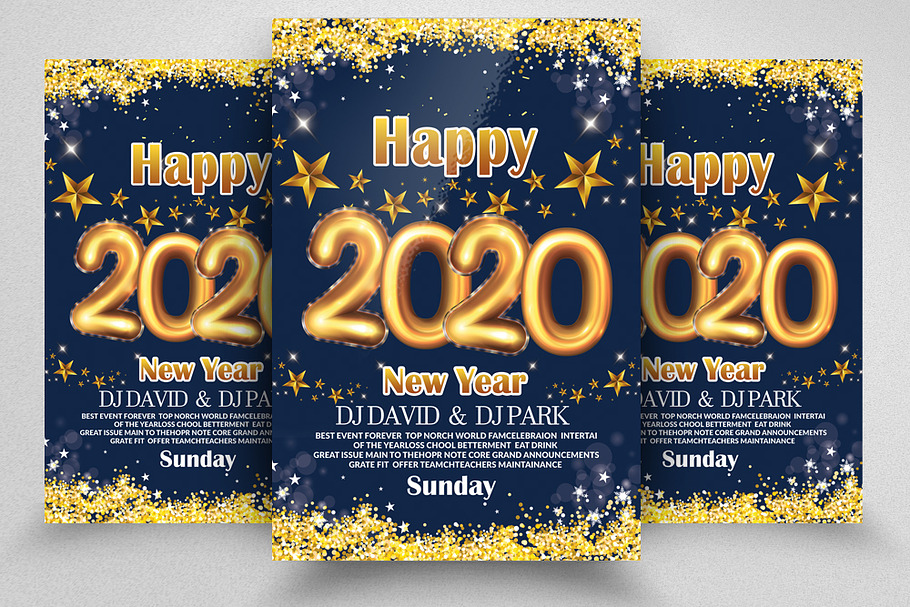 New Year Party Flyer Template in Flyer Templates - product preview 8