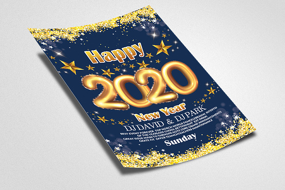 New Year Party Flyer Template in Flyer Templates - product preview 1