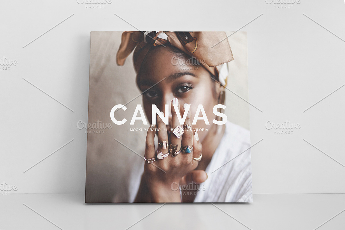 Square Canvas Ratio 1x1 Mockup 06 in Print Mockups - product preview 8