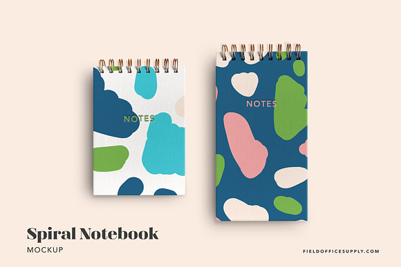 Spiral Notebook Set Mockup in Product Mockups - product preview 5