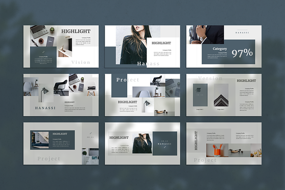 Hanassi Creative Keynote Template in Keynote Templates - product preview 2