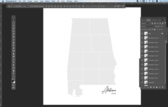 Alabama Map Photo Collage -id40 in Stationery Templates - product preview 1