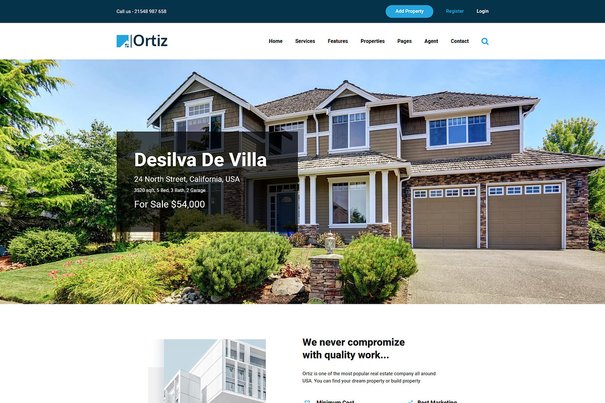 Ortiz - Real Estate HTML5 Template in Bootstrap Themes - product preview 8