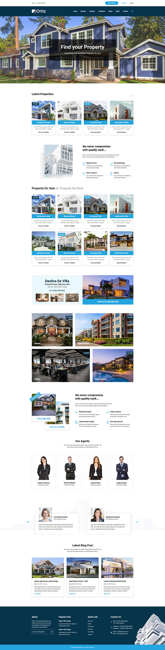 Ortiz - Real Estate HTML5 Template in Bootstrap Themes - product preview 1