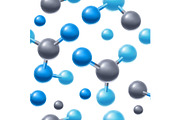 Background with abstract molecules
