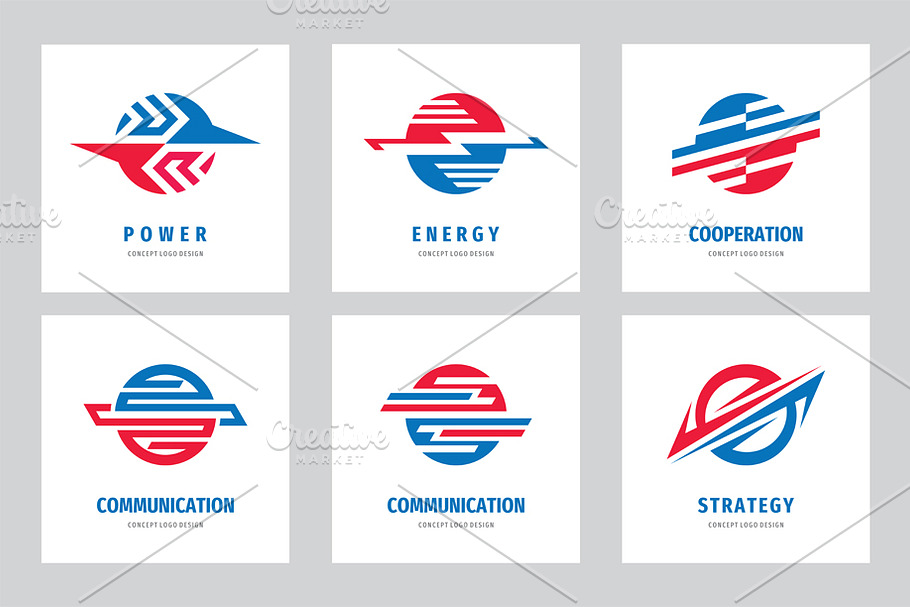 Energy Power Communication Logo Set in Logo Templates - product preview 8