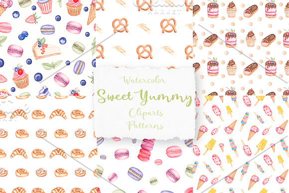 Sweet Yummy Patterns Collection in Illustrations - product preview 2