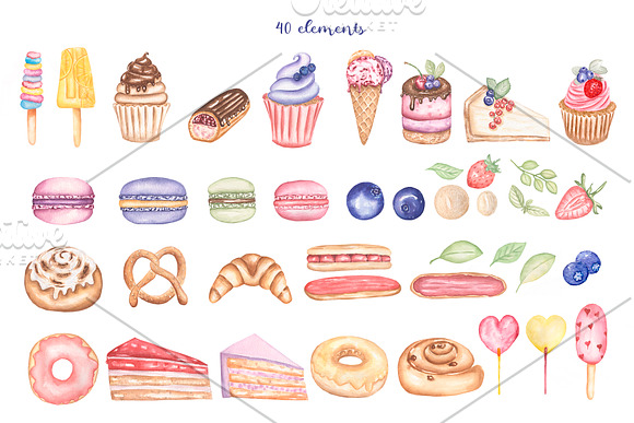 Sweet Yummy Patterns Collection in Illustrations - product preview 3