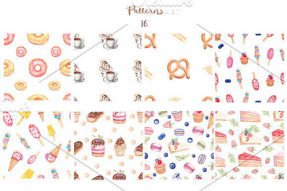 Sweet Yummy Patterns Collection in Illustrations - product preview 4