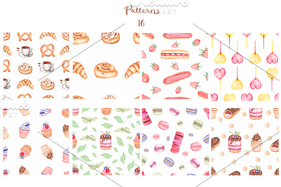 Sweet Yummy Patterns Collection in Illustrations - product preview 5