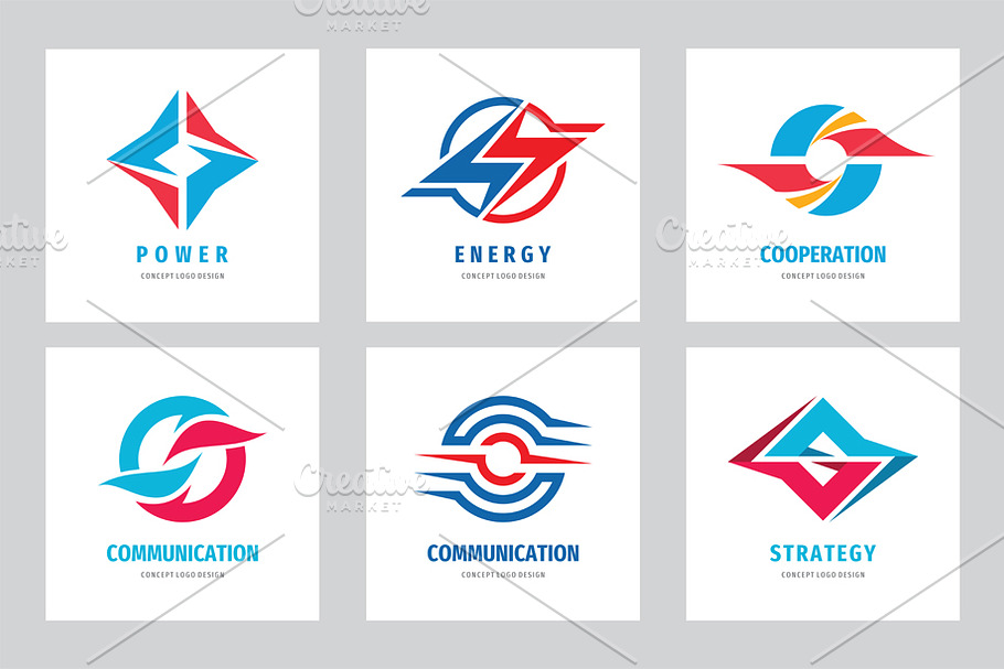 Abstract Business Vector Logo Set in Logo Templates - product preview 8