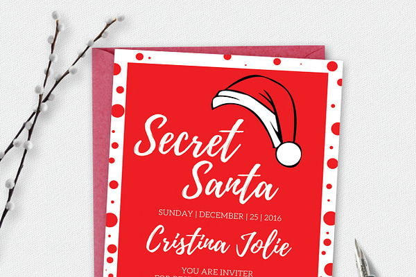Secret Santa Holiday Bash Card
