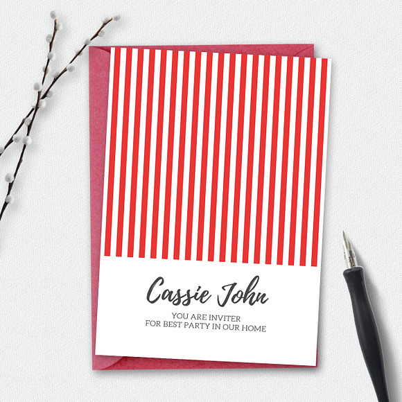 Secret Santa Holiday Bash Card in Card Templates - product preview 1