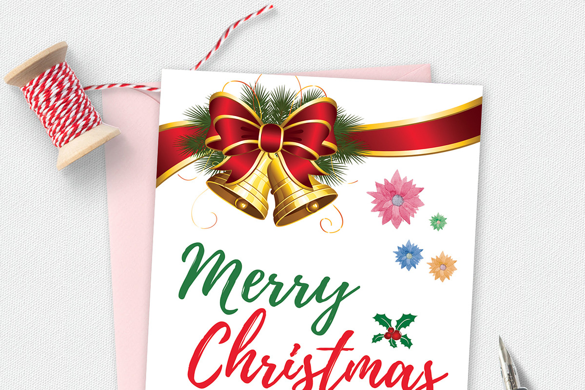 Merry Christmas Card in Card Templates - product preview 8