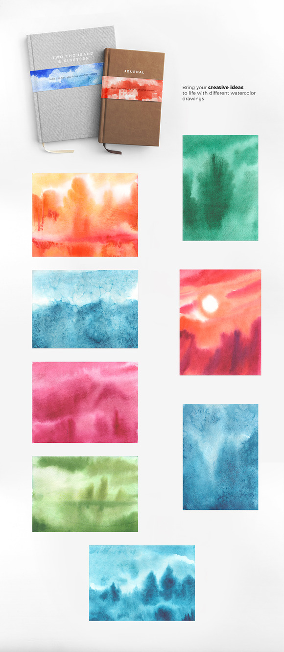 Painting watercolor landscapes in Textures - product preview 4