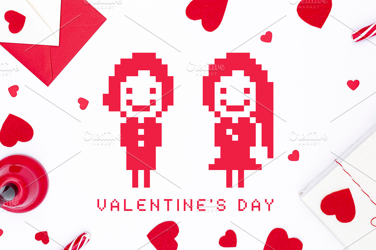 Pixel Font and Valentines Day Pack in Display Fonts - product preview 8