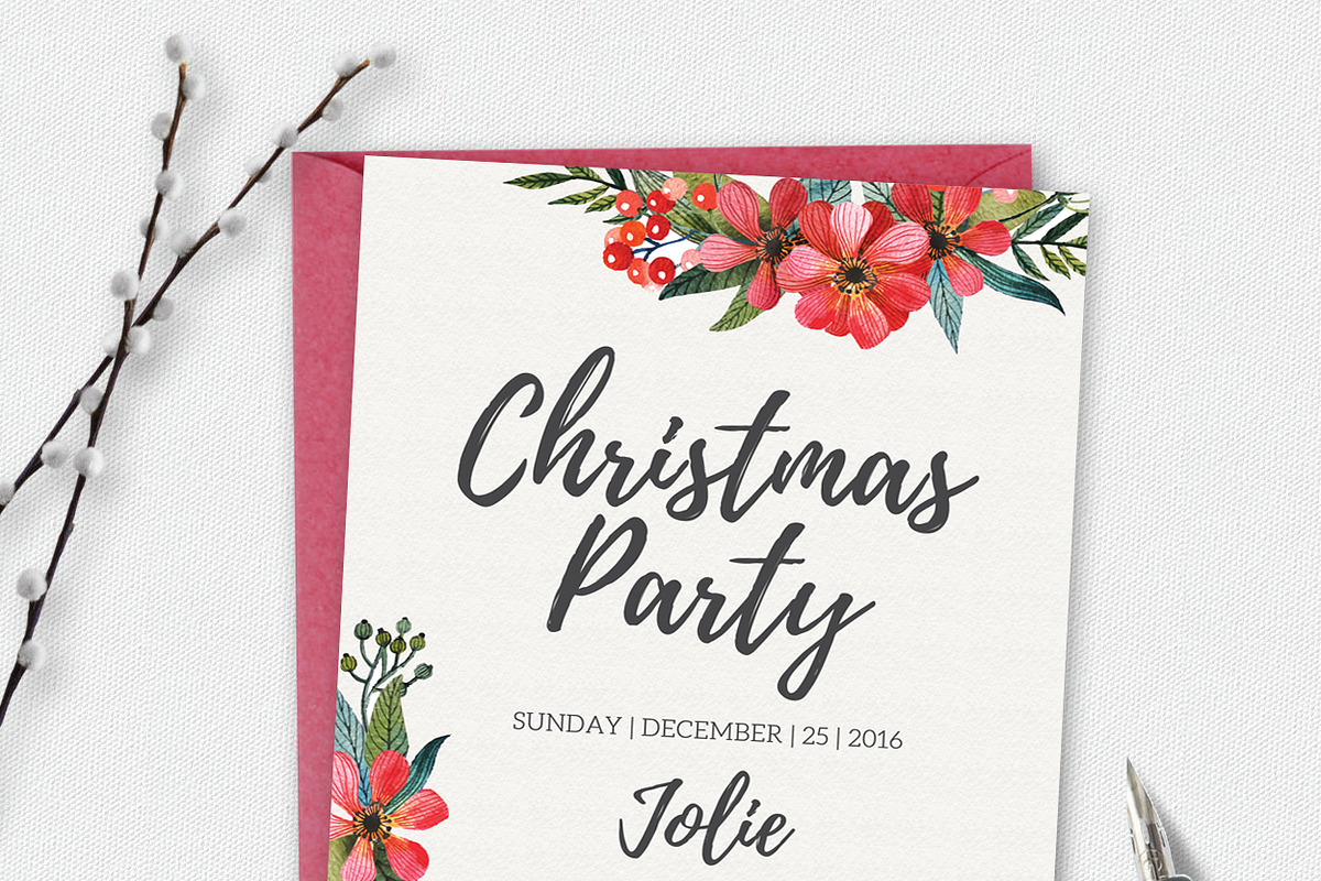 Christmas Party Invitation Card in Card Templates - product preview 8