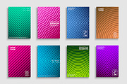 Colorful halftone striped covers