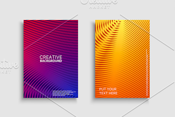Colorful bright striped covers in Brochure Templates - product preview 2