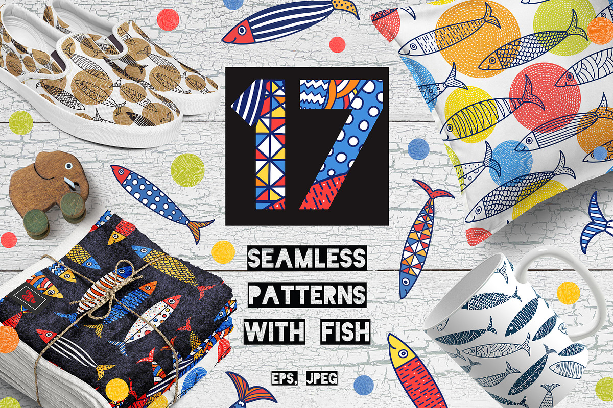 Fun sardines. in Patterns - product preview 8