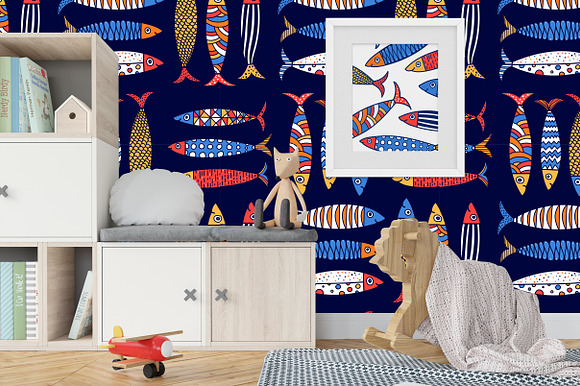 Fun sardines. in Patterns - product preview 5