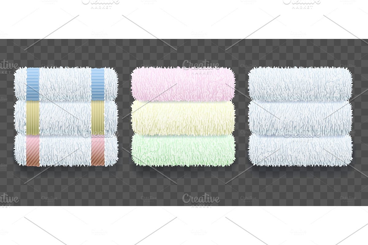 Stacks of towels hygiene in Objects - product preview 8