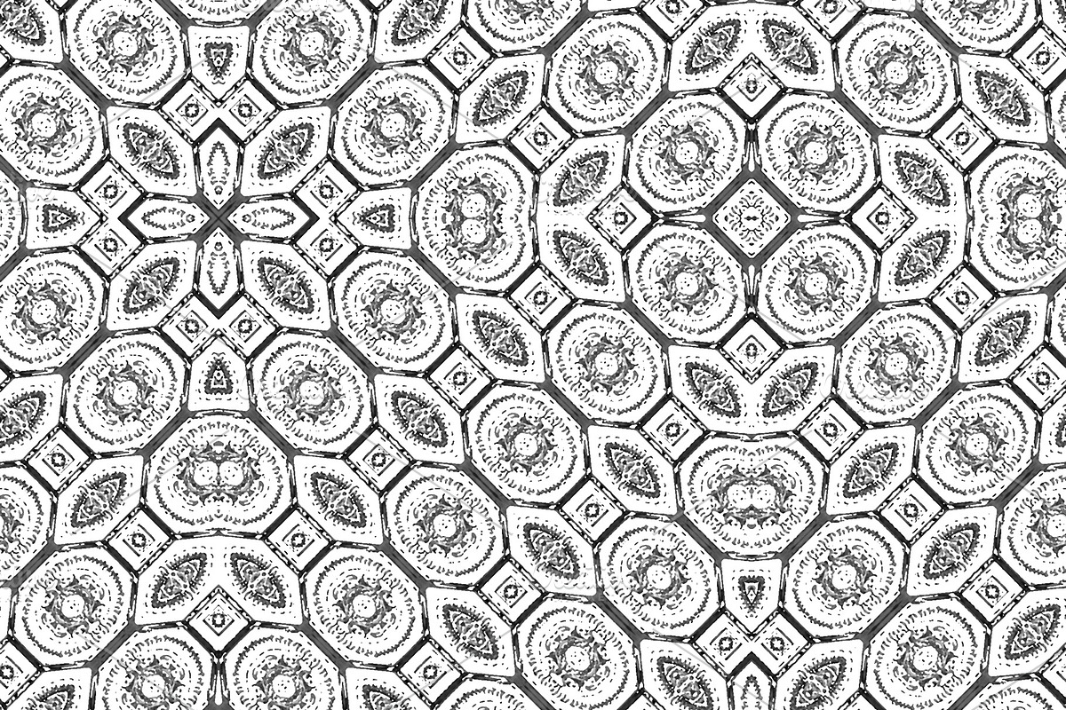 Black and White Baroque Ornate Seaml in Patterns - product preview 8