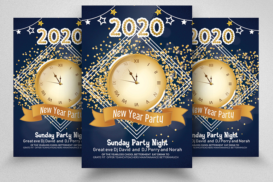 Happy New Year Party Flyer/Poster in Flyer Templates - product preview 8