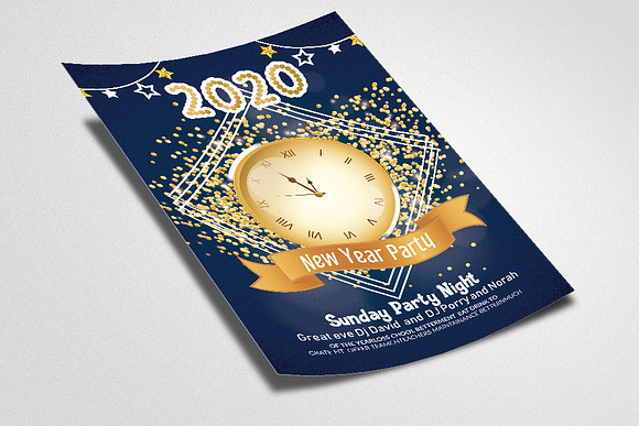 Happy New Year Party Flyer/Poster in Flyer Templates - product preview 1