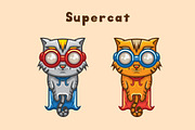 Super Cat Vector Illustration