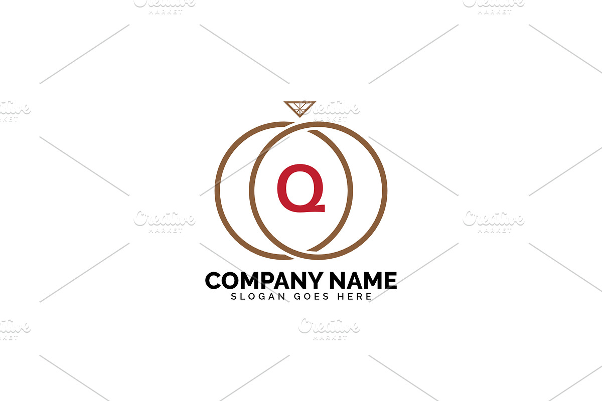 q letter ring diamond logo in Logo Templates - product preview 8