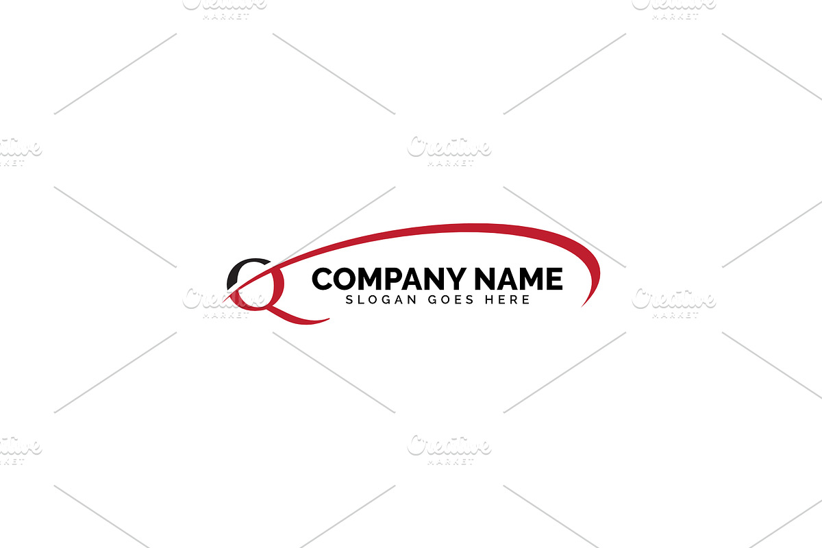 q letter swoosh logo in Logo Templates - product preview 8