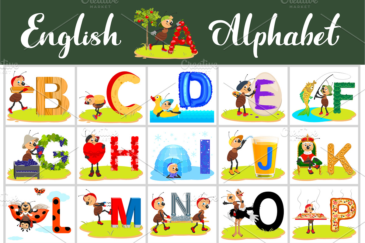 ABC English letters in Illustrations - product preview 8