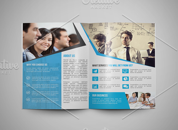 Bi Fold Corporate Brochure in Brochure Templates - product preview 1