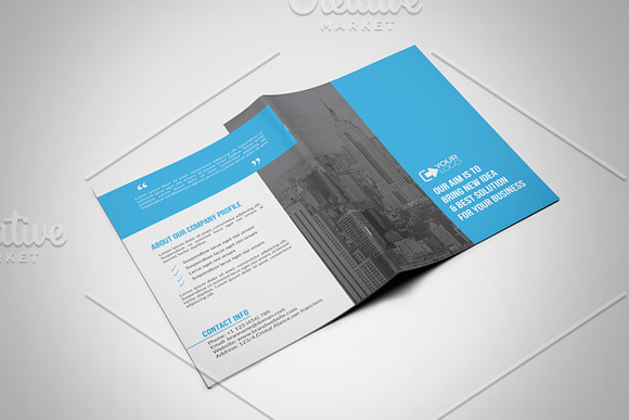 Bi Fold Corporate Brochure in Brochure Templates - product preview 2