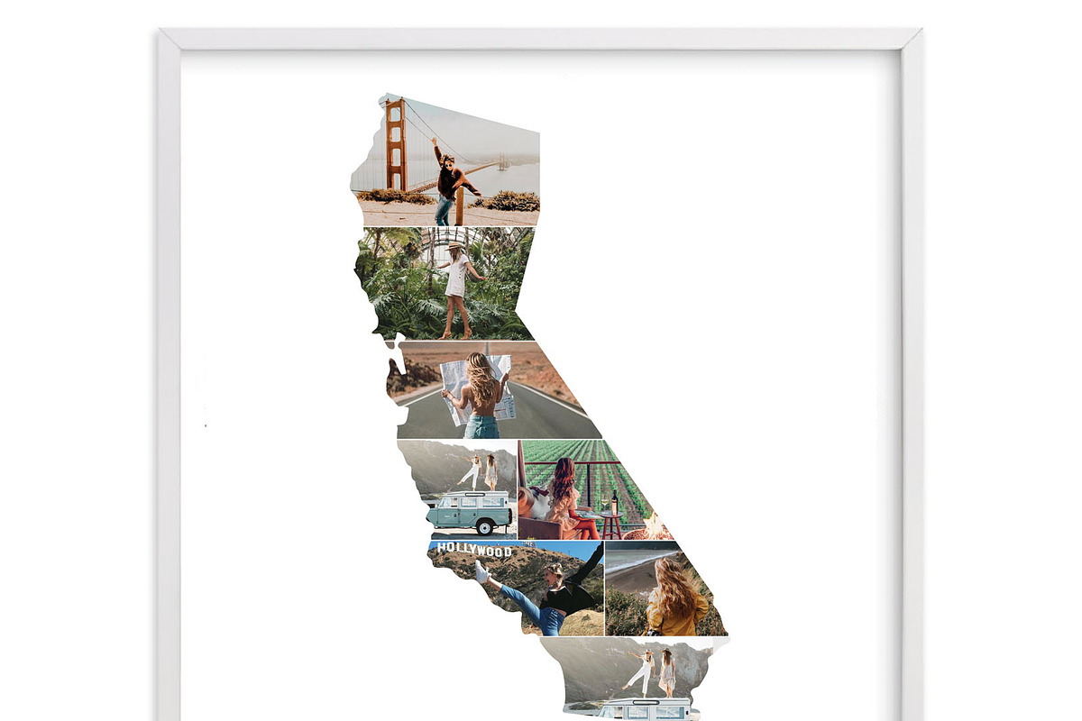California Photo Collage Template in Stationery Templates - product preview 8