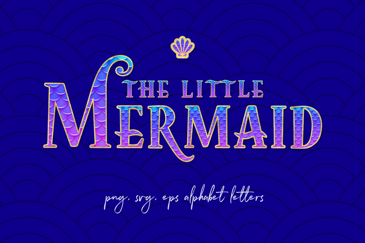 Little Mermaid Font Letters in Graphics - product preview 8
