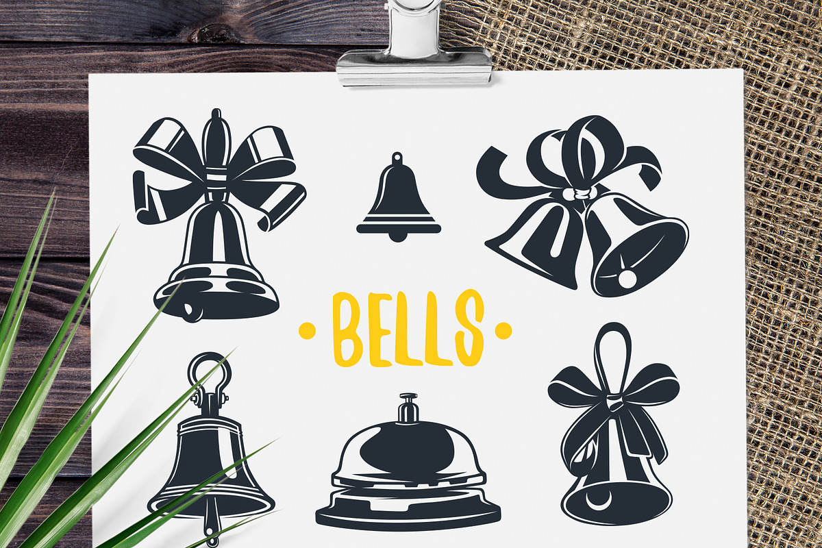 Illustration of bells in Objects - product preview 8