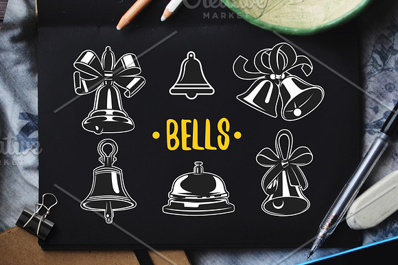 Illustration of bells in Objects - product preview 1
