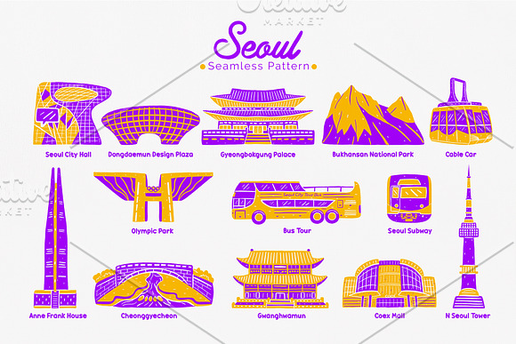 Seoul Seamless Pattern in Patterns - product preview 1