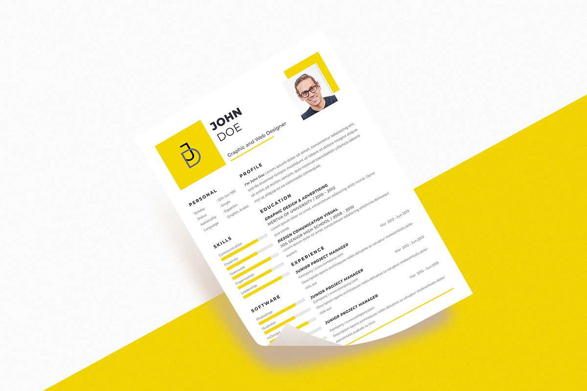 Graphic Designer Resume in Letter Templates - product preview 8