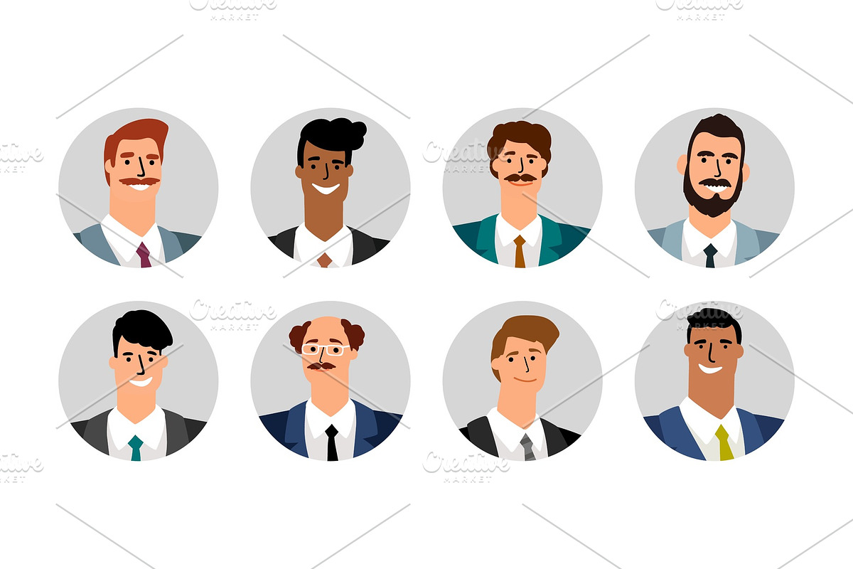 Business men avatars in Illustrations - product preview 8