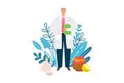 Doctor homeopath illustration