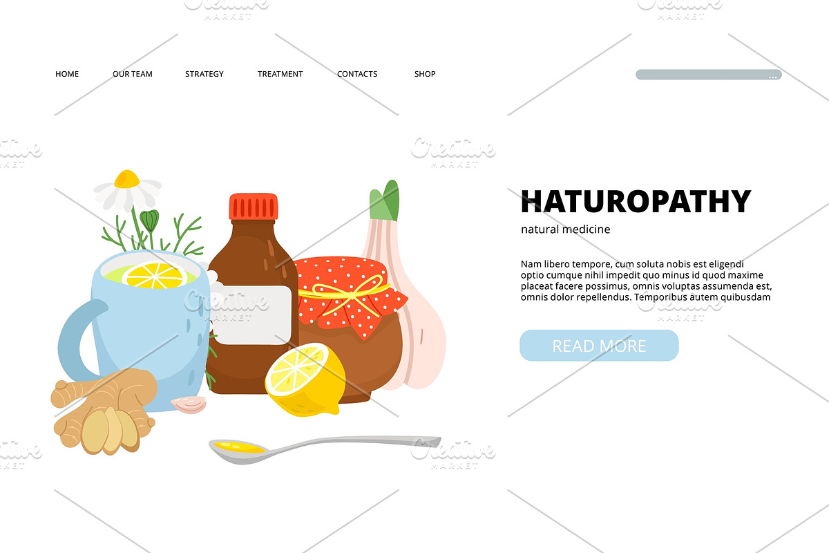 Naturopathy landing page in Illustrations - product preview 8