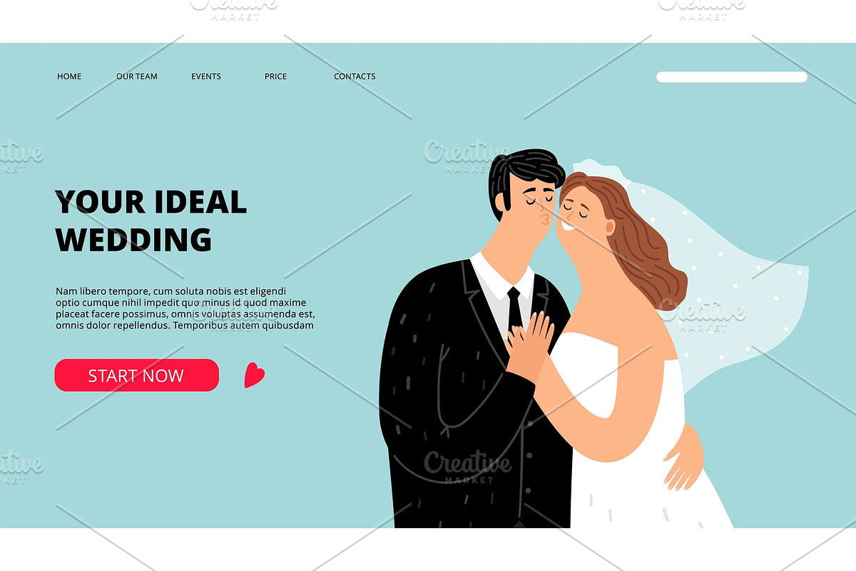 Wedding planner landing page in Illustrations - product preview 8