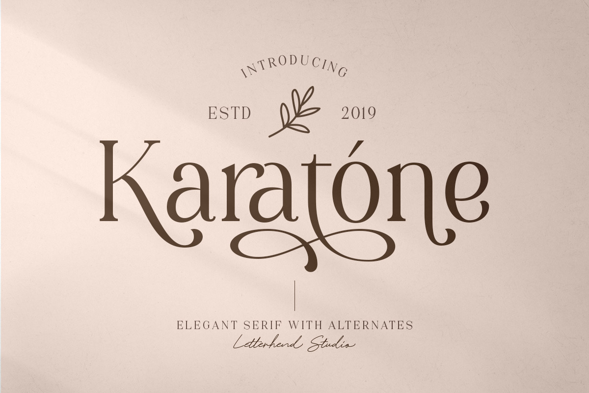Karatone - Elegant Serif in Display Fonts - product preview 8