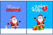 Merry Christmas Set of Cards with