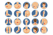 Body pain icon. Human anatomy parts