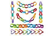 Paper decoration chains. Colored